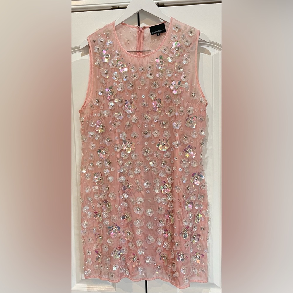 Cynthia Rowley Pink Sequin Sheath Mini Dress